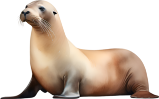 AI generated Sea lion, Watercolor painting of Sea lion. png