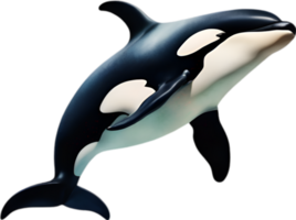 AI generated Orca, Watercolor painting of Killer Whale. png