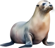 AI generated Sea lion, Watercolor painting of Sea lion. png