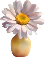 ai généré une vase de Marguerite fleurs, une aquarelle La peinture de une vase de Marguerite fleurs. png