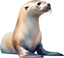 AI generated Sea lion, Watercolor painting of Sea lion. png