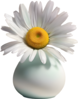 ai genererad en vas av daisy blommor, en vattenfärg målning av en vas av daisy blommor. png