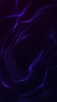 Vertical video - elegant gently flowing and rippling purple and blue glowing digital fractal light wave background animation. This modern abstract motion background is full HD and a seamless loop.