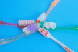 some toothbrushes are starting to break down photo