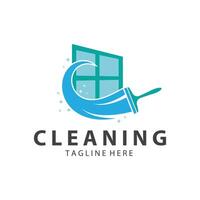 Cleaning logo cleaning house logo cleaning window logo vector design