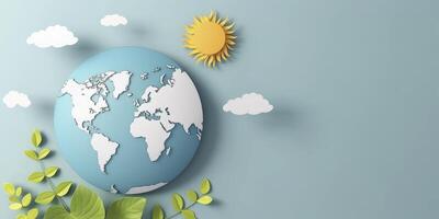 AI generated World Meteorological Day, Background Banner. photo