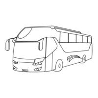 Bus line icon vector