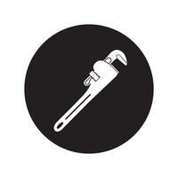 Pipe wrench icon vector