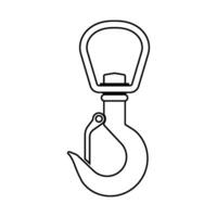 Crane hook icon vector