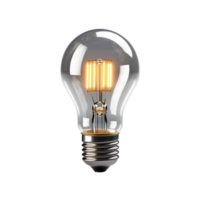 AI generated Light bulb isolated on png background