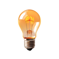 AI generated Light bulb isolated on png background