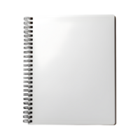 AI generated Blank notebook with metal spiral bound on png background