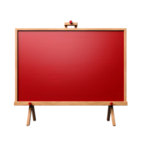AI generated blank red board on png background