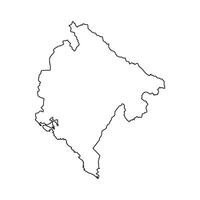 Montenegro map icon vector