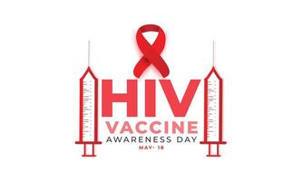 HIV Vaccine Awareness Day. background, banner, card, poster, template. Vector illustration.