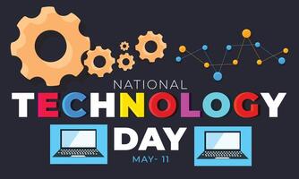 National Technology day. background, banner, card, poster, template. Vector illustration.