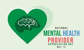 National Mental health provider appreciation day. background, banner, card, poster, template. Vector illustration.