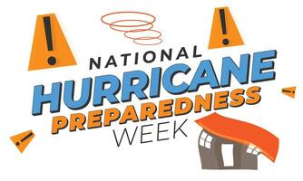 Hurricane Preparedness week. background, banner, card, poster, template. Vector illustration.