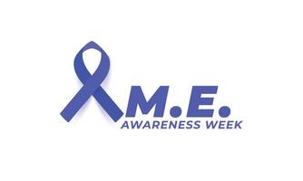 ME awareness week. background, banner, card, poster, template. Vector illustration.