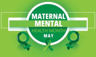 Maternal mental health month. background, banner, card, poster, template. Vector illustration.