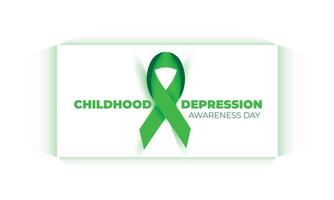Childhood Depression Awareness Day  . background, banner, card, poster, template. Vector illustration.