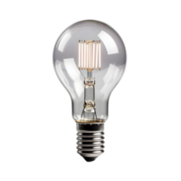 AI generated Light bulb isolated on png background