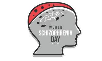 World Schizophrenia day. background, banner, card, poster, template. Vector illustration.