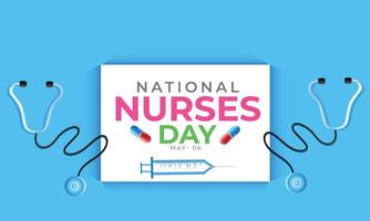 National Nurses day. background, banner, card, poster, template. Vector illustration.