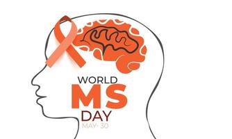 World Multiple Sclerosis Day. background, banner, card, poster, template. Vector illustration.