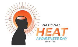 National Heat Awareness Day. background, banner, card, poster, template. Vector illustration.