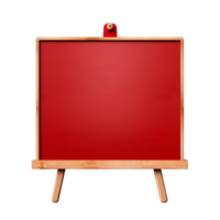 AI generated blank red board on png background