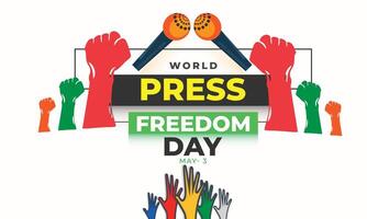 World Press Freedom day. background, banner, card, poster, template. Vector illustration.