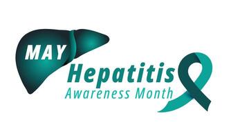 Hepatitis awareness month. background, banner, card, poster, template. Vector illustration.