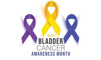 Bladder Cancer awareness month. background, banner, card, poster, template. Vector illustration.