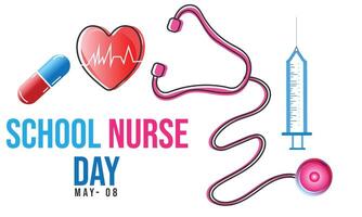 National School Nurse Day. background, banner, card, poster, template. Vector illustration.