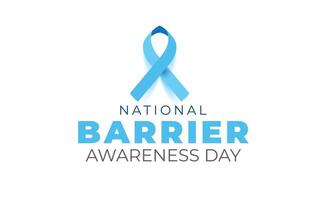 National Barrier Awareness Day. background, banner, card, poster, template. Vector illustration.