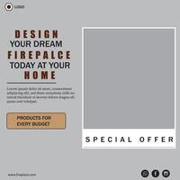 design home poster template design for social media vector