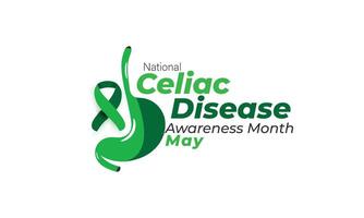 National Celiac disease awareness month. background, banner, card, poster, template. Vector illustration.