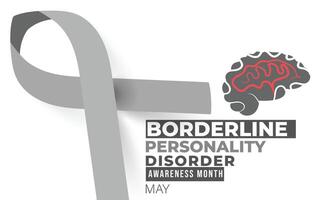 Borderline personality disorder awareness month. background, banner, card, poster, template. Vector illustration.