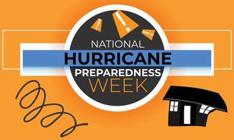 Hurricane Preparedness week. background, banner, card, poster, template. Vector illustration.