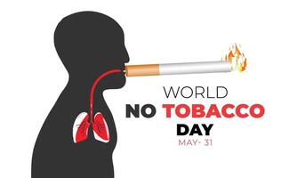 World No Tobacco Day. background, banner, card, poster, template. Vector illustration.