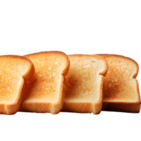 AI generated Slices of bread isolated on transparent background png