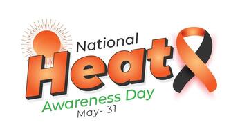National Heat Awareness Day. background, banner, card, poster, template. Vector illustration.