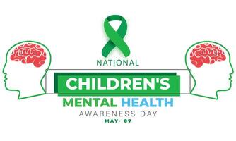 National Children's Mental Health Awareness Day. background, banner, card, poster, template. Vector illustration.