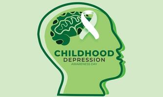 Childhood Depression Awareness Day  . background, banner, card, poster, template. Vector illustration.