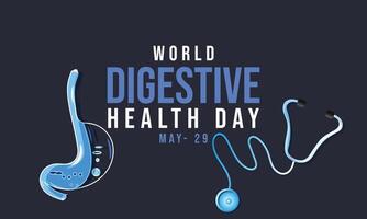 World Digestive Health Day. background, banner, card, poster, template. Vector illustration.
