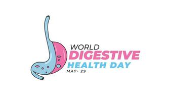 World Digestive Health Day. background, banner, card, poster, template. Vector illustration.