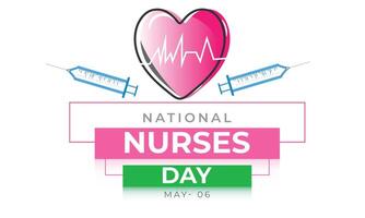 National Nurses day. background, banner, card, poster, template. Vector illustration.