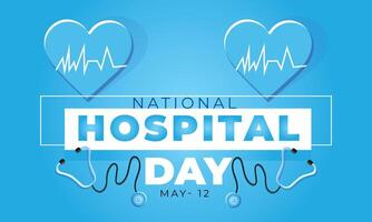 National Hospital Day. background, banner, card, poster, template. Vector illustration.