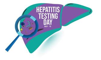 Hepatitis Testing Day. background, banner, card, poster, template. Vector illustration.